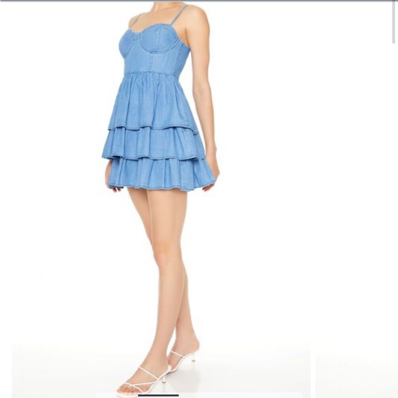 New All The Way Glam Denim Dress - Picture 4 of 8